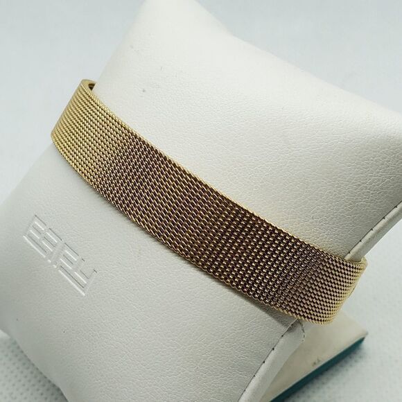 Stainless Steel Gold Tone Watch Band Bracelet - Picture 3 of 5